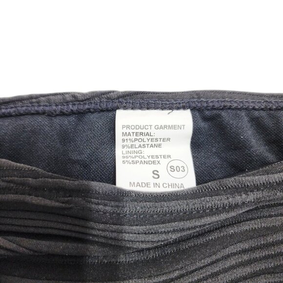 Black Textured Womens High-Waisted Bikini Set Swimsuit Adjustable Straps Size S - Picture 2 of 5